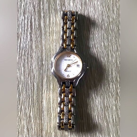 Preowned … REGENCY “Stainless Steel” Gold & Silver Watch - Picture 1 of 2